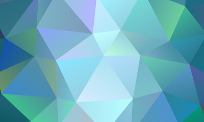 Pretty aqua polygonal background, digitally created