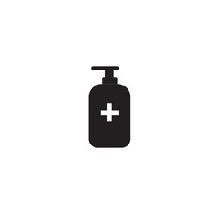 Disinfection. Hand sanitizer bottle icon, washing gel. Vector illustrationDisinfection. Hand sanitizer bottle icon, washing gel. Vector illustration	
