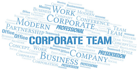 Fototapeta premium Corporate Team vector word cloud, made with text only.