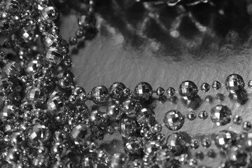 Christmas decorations and ornaments background