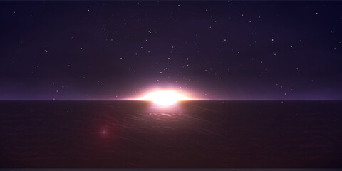 Abstract background sunset ocean sky sun.
