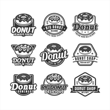 Donut vector design logo collection