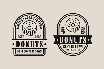 Donuts vector design logo collection