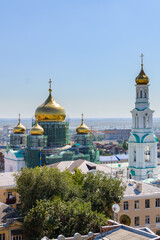 Fototapeta na wymiar A central cathedral of the city at day time. Russia. Rostov-on-Don
