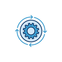 Settings vector blue concept modern icon or logo element