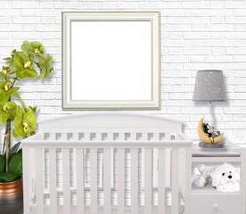 Nursery Mockup Frame | Kids Room Mockup Frame | Interior Wall Mockup | Modern Frame Mockup Digital Art