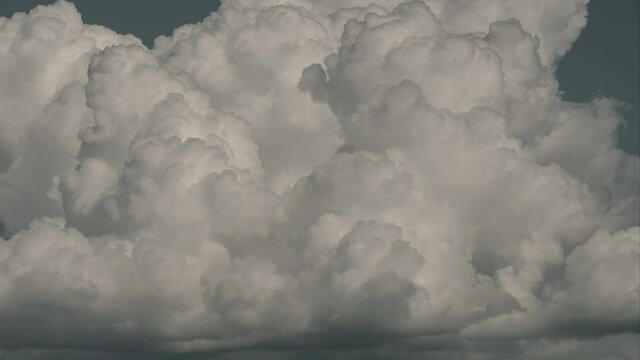 Beautiful huge summer clouds  growing and changing. Time lapse video, Southern Norway