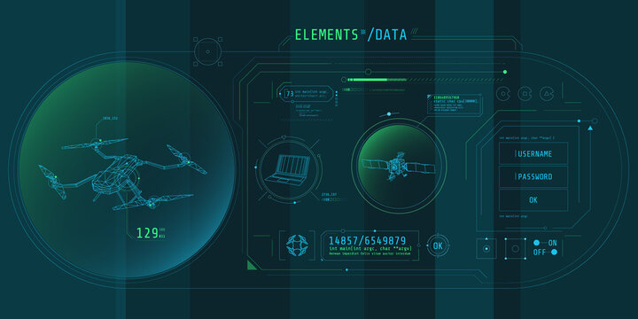 Design of the virtual interface of the drone protection program.
