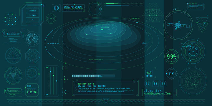 A set of thin elements on the topic of Topography.