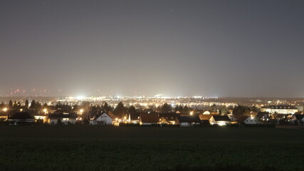 Skyline Aschersleben bei Nacht
