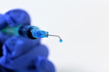 syringe with blood