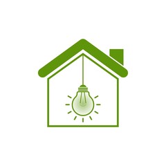 Eco house, idea concept icon, logo. Vector illustration isolated.