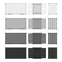 Flat style cargo containers