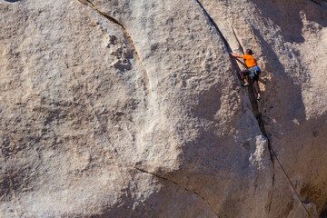 Climbing, Joshua Tree National Park, California, USA