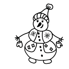 snowman isolated on white background