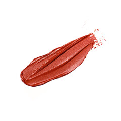 Brown paint smudge isolated on white background