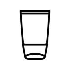 Beauty makeup care flat line icon. Cosmetic illustration. Thin sign for Editable Stroke makeup shop