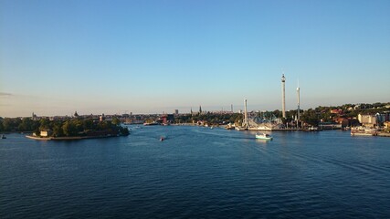 Obraz premium A view from a cruise ship in Sweden.