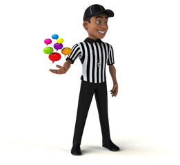 Fototapeta na wymiar Fun 3D Illustration of an american Referee