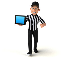 Fun 3D Illustration of an american Referee