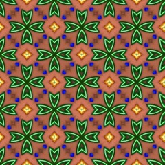 colorful symmetrical repeating patterns for textiles, ceramic tiles, wallpapers and designs. seamless image.
