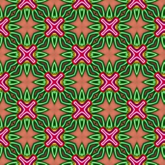 colorful symmetrical repeating patterns for textiles, ceramic tiles, wallpapers and designs. seamless image.