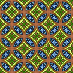 colorful symmetrical repeating patterns for textiles, ceramic tiles, wallpapers and designs. seamless image.