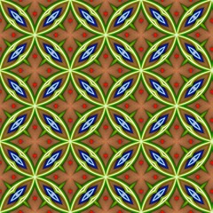 colorful symmetrical repeating patterns for textiles, ceramic tiles, wallpapers and designs. seamless image.