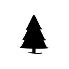 Christmas Tree Icon Vector Flat Background