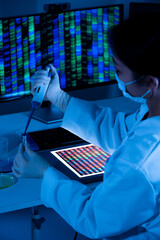 Illustration from research for genomic medicine or gene therapy.