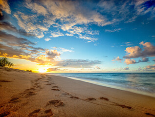 Sunrise on the island of Jomalig in the Philippines.