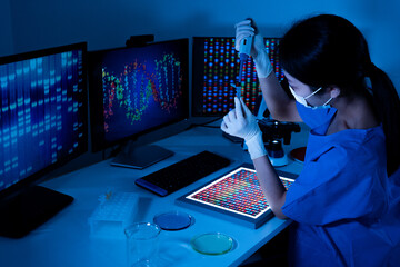 Illustration from research for genomic medicine or gene therapy.