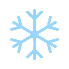 Snowflake icon, winter symbol, template flat graphic design, cold sign, Xmas time, isolated temperature button for app, vector illustration