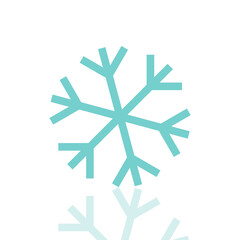 Snowflake icon, winter symbol, template flat graphic design, cold sign, Xmas time, isolated temperature button for app, vector illustration