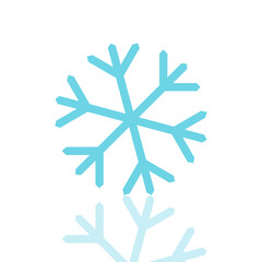 Snowflake icon, winter symbol, template flat graphic design, cold sign, Xmas time, isolated temperature button for app, vector illustration
