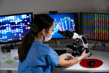 Illustration from research for genomic medicine or gene therapy.