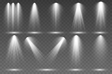 Türaufkleber The spotlight shines on the stage. ight from a lamp or spotlight. lighted scene. Vector illustration EPS10 © ellyson