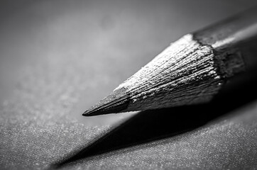 Close up of a pencil.
