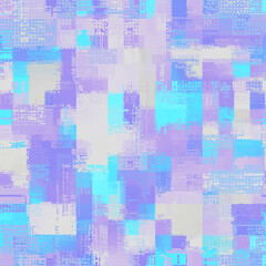 Abstract seamless pattern with imitation of a grunge glitch texture with thin lines. Vector image.