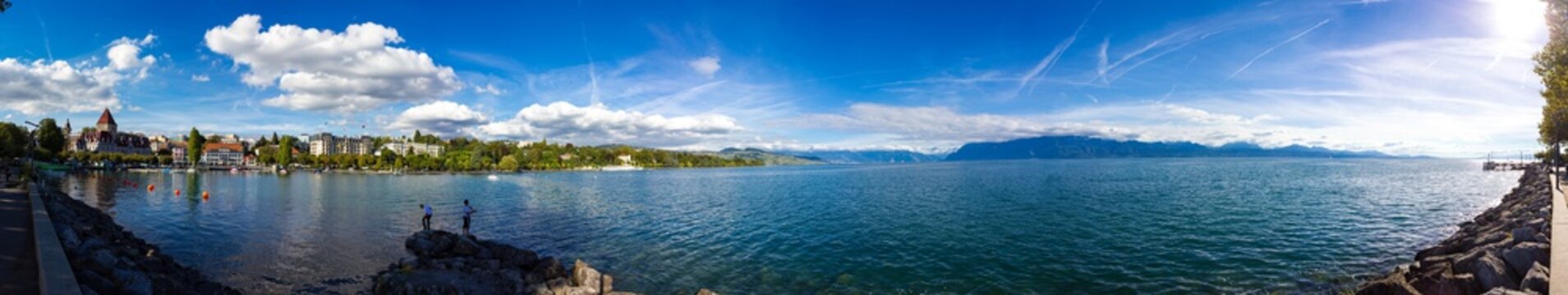 Panorama Genfer See Lausanne 