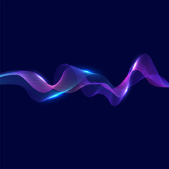 Vector abstract background with dynamic waves