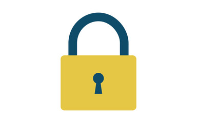 鍵のかかった南京錠のイラスト