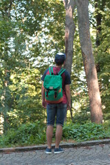 Fototapeta na wymiar hiking in the forest