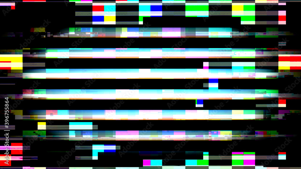 Poster no signal on the tv screen noise lines background motion