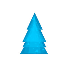 Obraz premium Christmas tree icon, isolated Xmas fir symbol, graphic design template, vector illustration