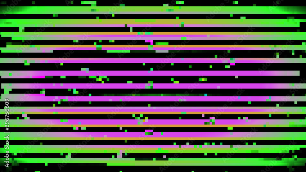 Poster noise lines digital screen damage no signal in vignette abstract background