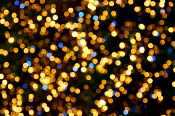 Fototapeta na wymiar blurred out of focus christmas lights for background