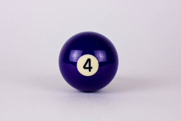  billiard ball number 4 on a white background