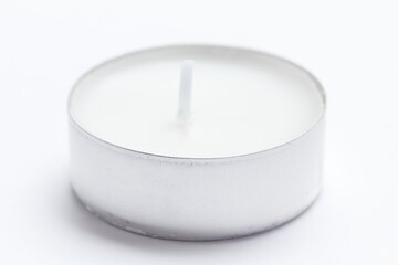 Candle does not burn concept closeup party romantic.