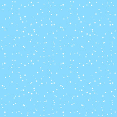 White snow falling, winter seamless pattern, poster design template, vector illustration